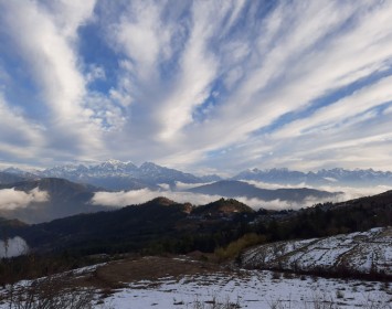 Magnificent view of Himalayas from Pattale