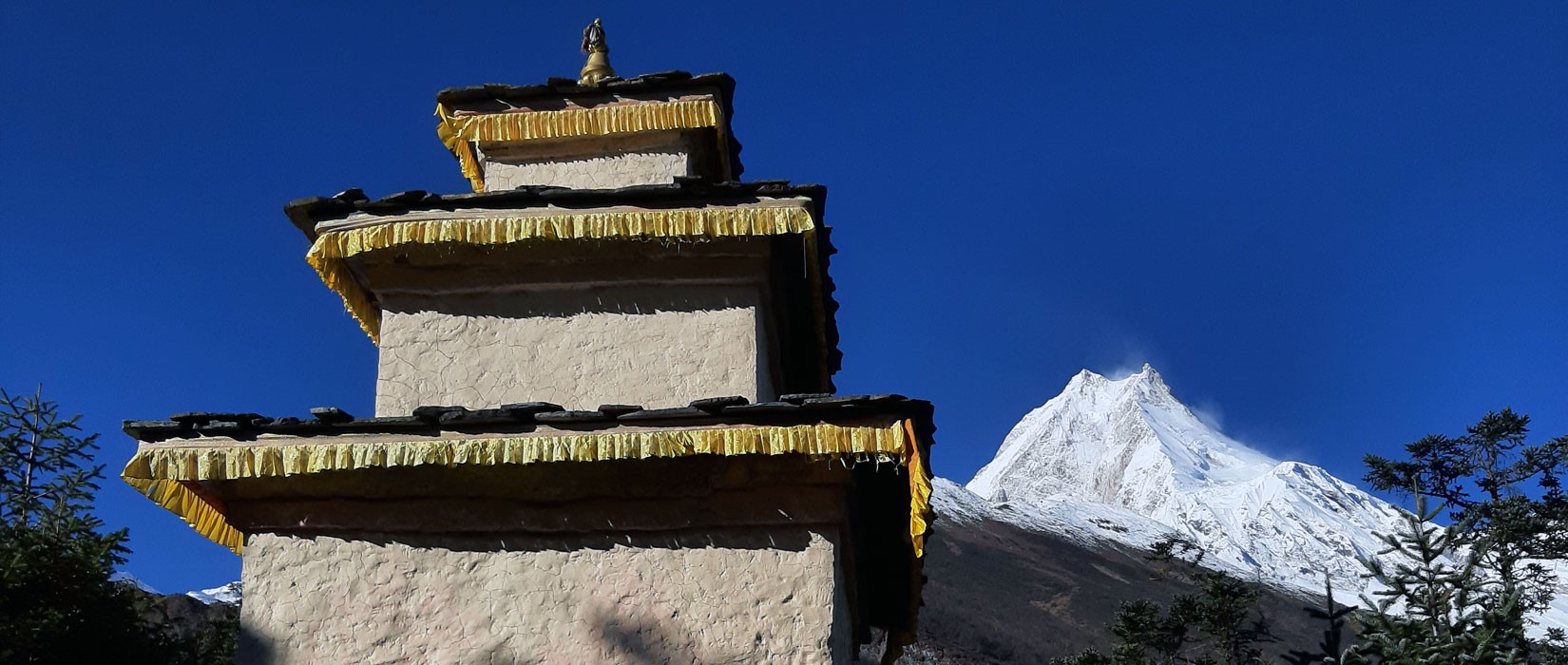 A Kani Gate and Mt.Manaslu (8163 M)