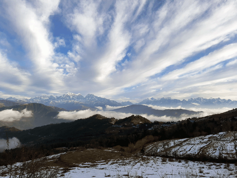 360 degree mountain view from Pattale, Solukhumbu