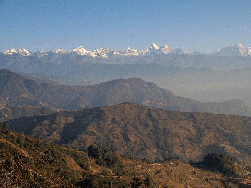 Dorje Lhakpa Himal Range as seen from Chisapani