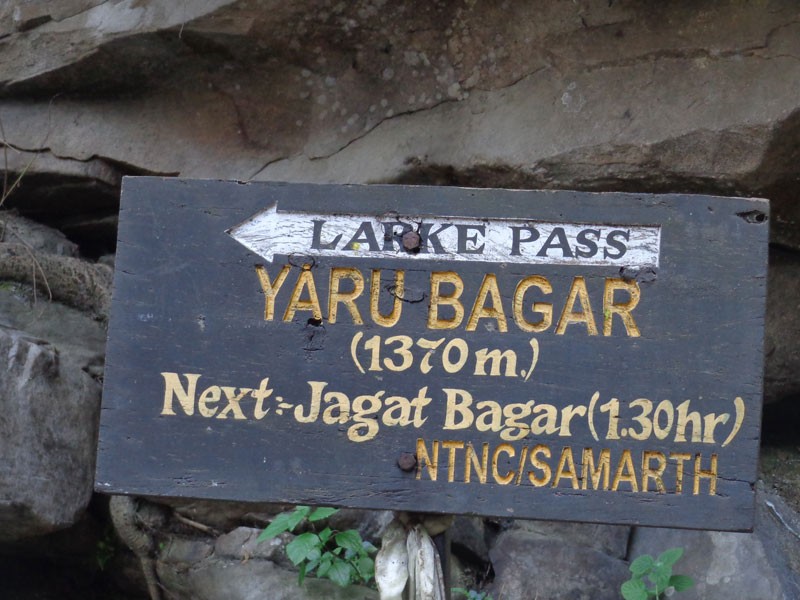 A trailboard in Yarubagar